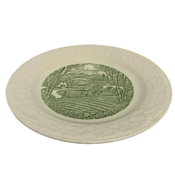 Homer Laughlin Pastoral Pattern Bread Butter/Dessert Plate 6.75" Cream White - Picture 3 of 6